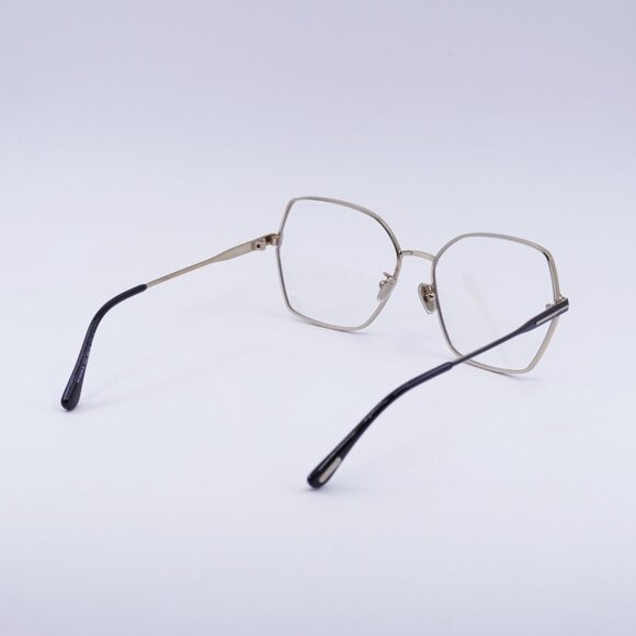 Tom Ford FT5876-B 032 Eyeglasses Pale Gold/Black 56mm Butterfly Frame - Picture 6 of 10